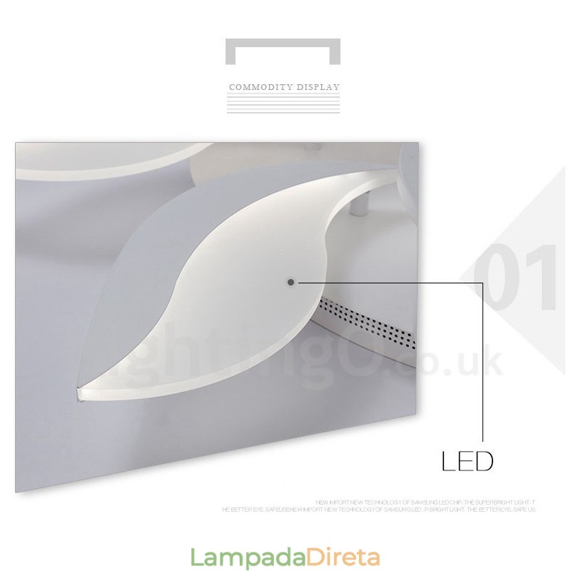 Lustre moderno contemporâneo integrado de 9 luzes de 68 W