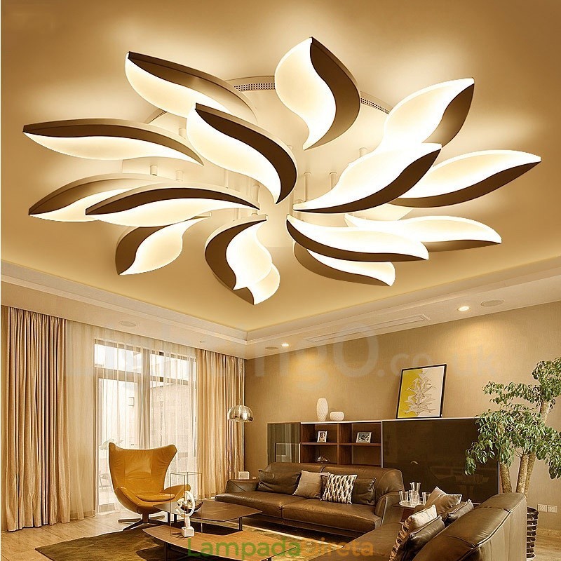 Lustre moderno contemporâneo integrado de 15 luzes de 128 W