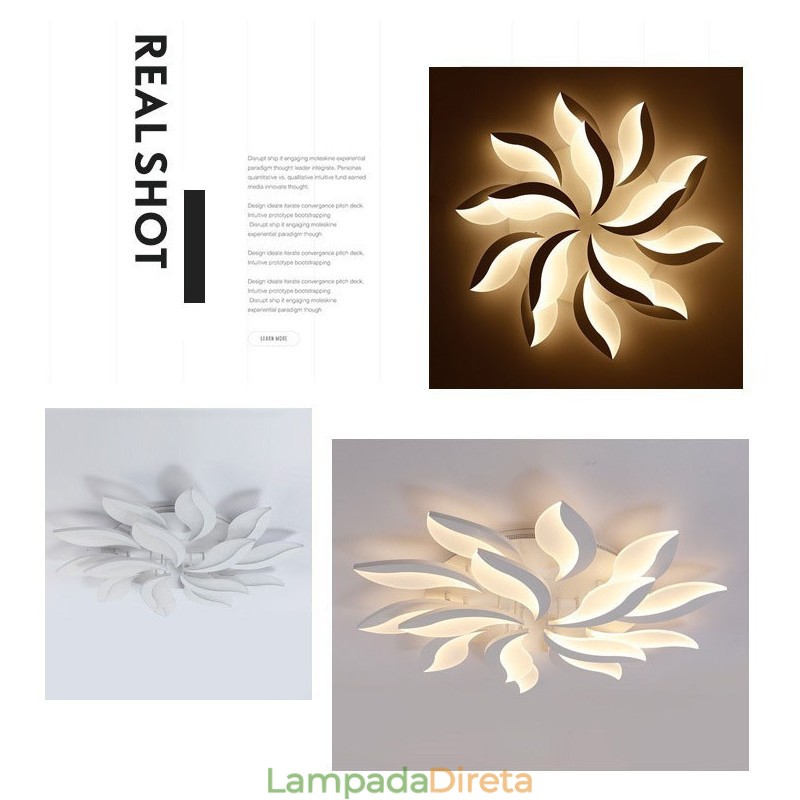 Lustre moderno contemporâneo integrado de 15 luzes de 128 W