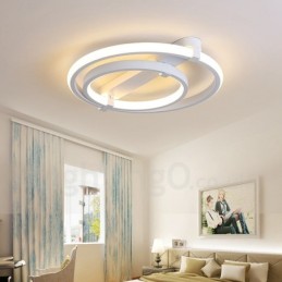 Lustre moderno contemporâneo de 2 anéis