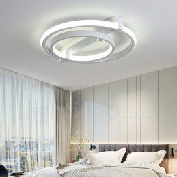 Lustre moderno contemporâneo de 2 anéis