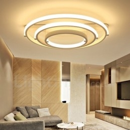 Lustre moderno contemporâneo de 3 anéis