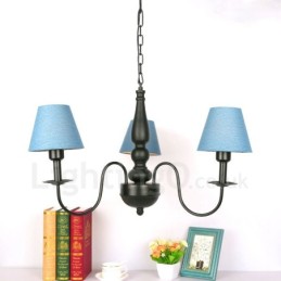 Lustre de metal integrado clássico tradicional de 3 luzes