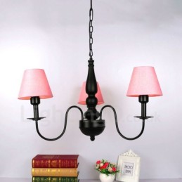 Lustre de metal integrado clássico tradicional de 3 luzes