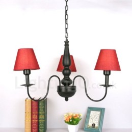 Lustre de metal integrado clássico tradicional de 3 luzes