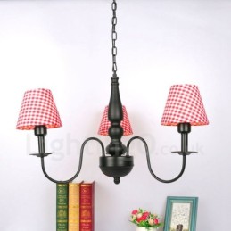 Lustre de metal integrado clássico tradicional de 3 luzes