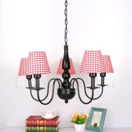 Lustre de metal integrado estilo mediterrâneo