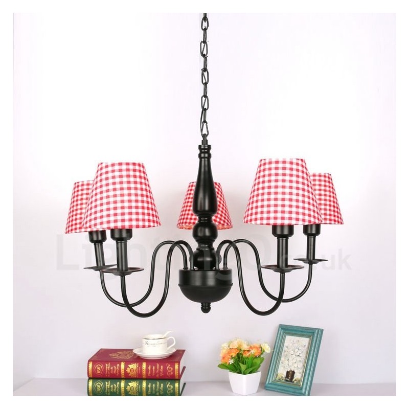 Lustre de metal integrado estilo mediterrâneo