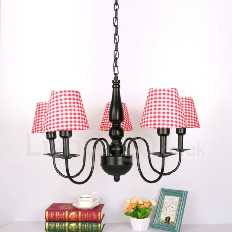 Lustre de metal integrado estilo mediterrâneo Lustre de metal integrado estilo mediterrâneo
