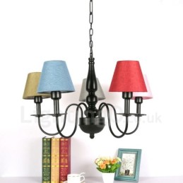 Lustre de metal integrado estilo mediterrâneo