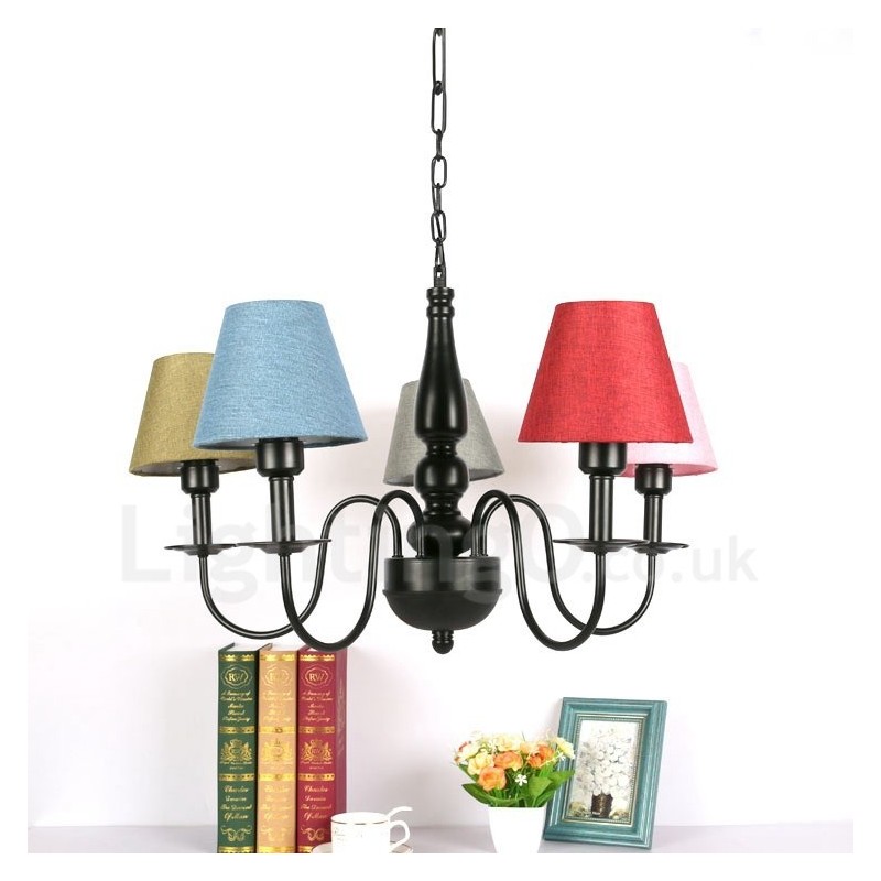 Lustre de metal integrado estilo mediterrâneo