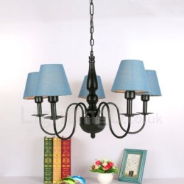 Lustre de metal integrado estilo mediterrâneo