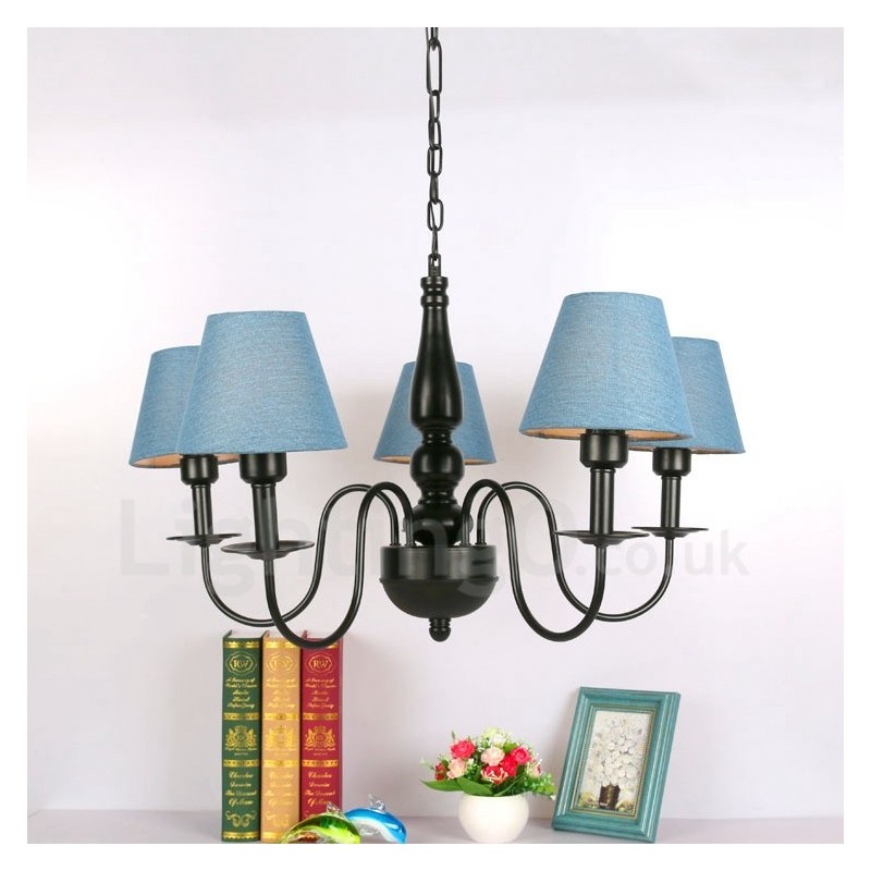 Lustre de metal integrado estilo mediterrâneo