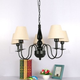Lustre de metal integrado estilo mediterrâneo