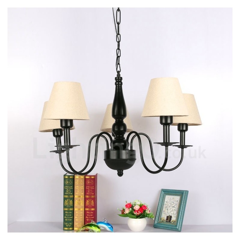 Lustre de metal integrado estilo mediterrâneo