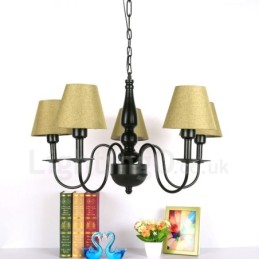 Lustre de metal integrado estilo mediterrâneo