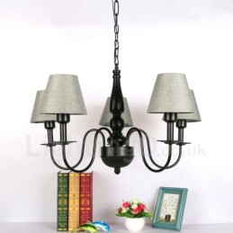 Lustre de metal integrado estilo mediterrâneo