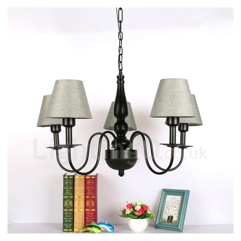 Lustre de metal integrado estilo mediterrâneo