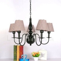 Lustre de metal integrado estilo mediterrâneo
