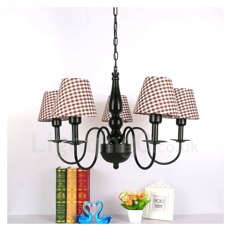 Lustre de metal integrado estilo mediterrâneo