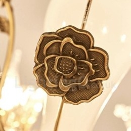 Lustre de metal integrado clássico tradicional de 15 luzes