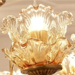 Lustre de metal integrado clássico tradicional de 15 luzes