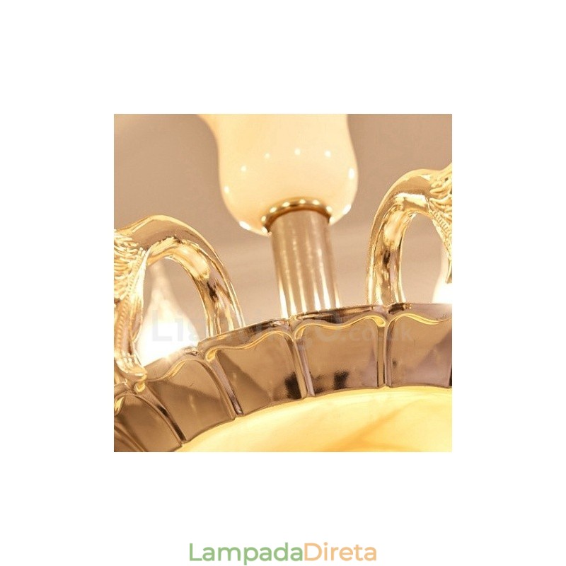 Lustre de metal integrado clássico tradicional de 15 luzes
