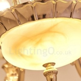 Lustre de metal integrado clássico tradicional de 15 luzes
