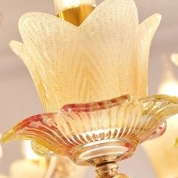 Lustre de metal integrado clássico tradicional de 6 luzes