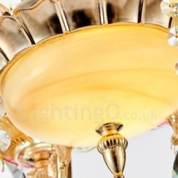 Lustre de metal integrado clássico tradicional de 15 luzes