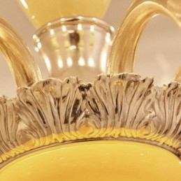 Lustre de metal integrado clássico tradicional de 8 luzes