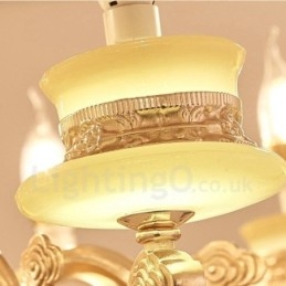Lustre de metal integrado clássico tradicional de 15 luzes