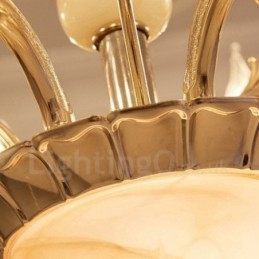 Lustre de metal integrado clássico tradicional de 15 luzes