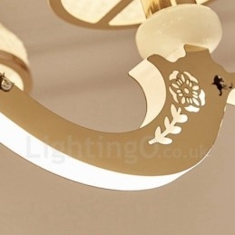 Lustre de metal integrado clássico tradicional de 8 luzes