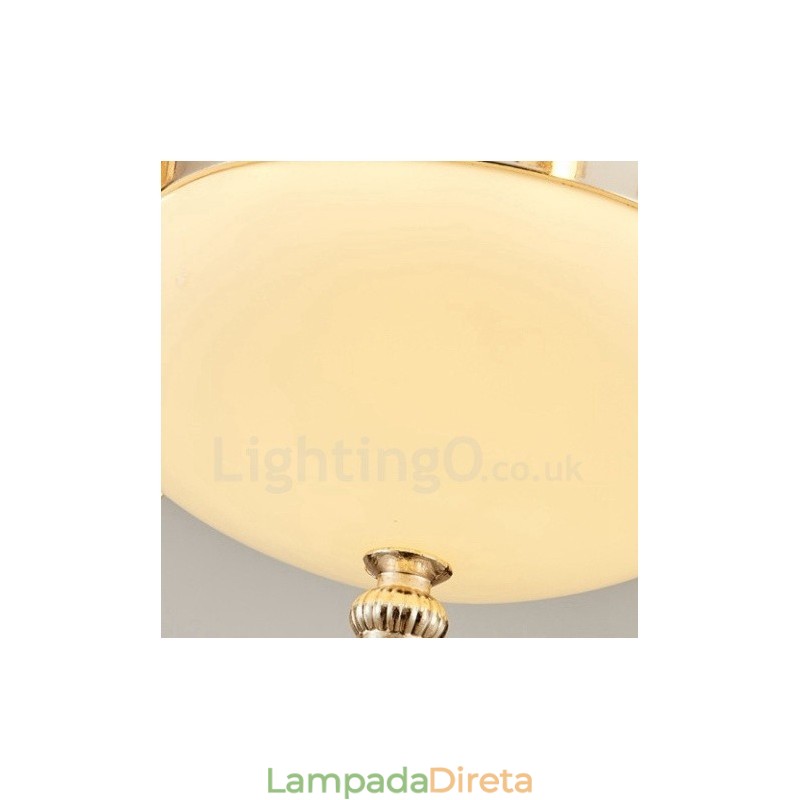 Lustre de metal integrado clássico tradicional de 8 luzes