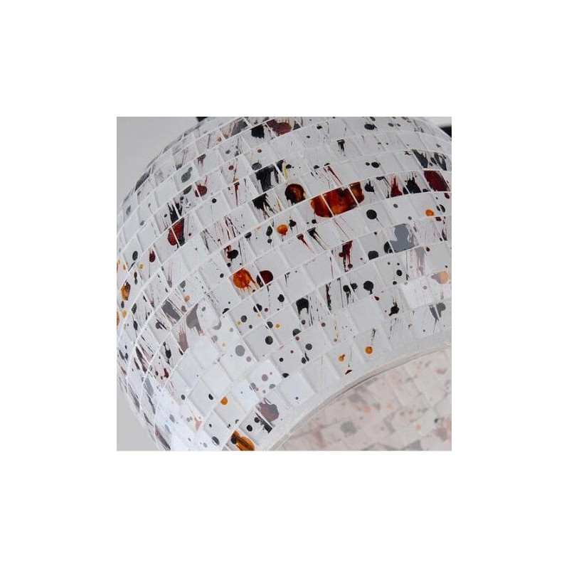 Lustre integrado estilo mediterrâneo de 8 luzes com cúpula de vidro