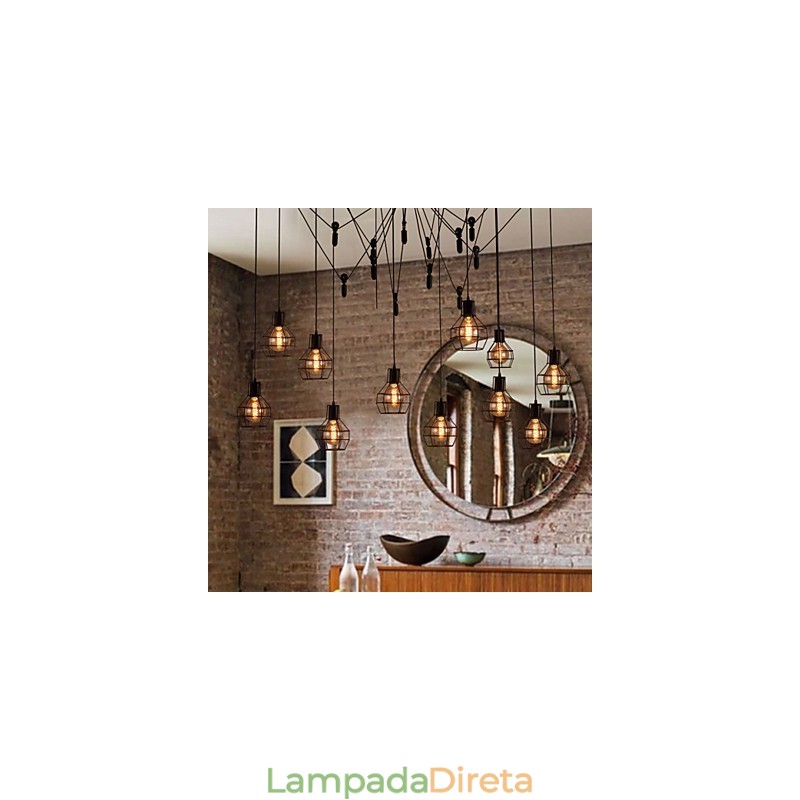 Pendente criativo estilo americano 12 luzes