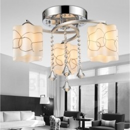 Lustre moderno contemporâneo integrado de 3 luzes