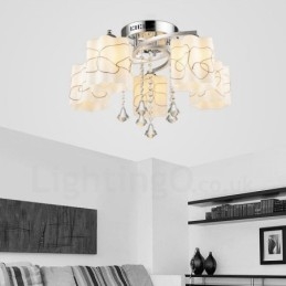 Lustre integrado moderno contemporâneo de 5 luzes