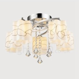 Lustre integrado moderno contemporâneo de 5 luzes