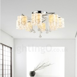 Lustre integrado moderno contemporâneo de 8 luzes