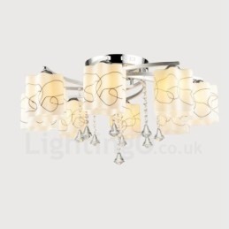 Lustre integrado moderno contemporâneo de 8 luzes