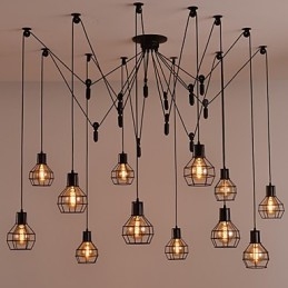 Pendente criativo estilo americano 12 luzes