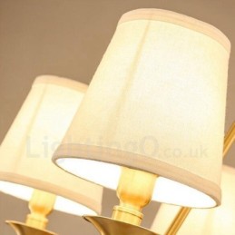 Lustre de cobre integrado de metal rústico com 3 luzes