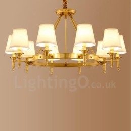 Lustre de metal integrado com 10 luzes Rustic Lodge
