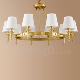 Lustre de metal integrado com 10 luzes Rustic Lodge