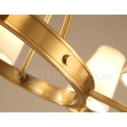 Lustre de metal integrado com 10 luzes Rustic Lodge