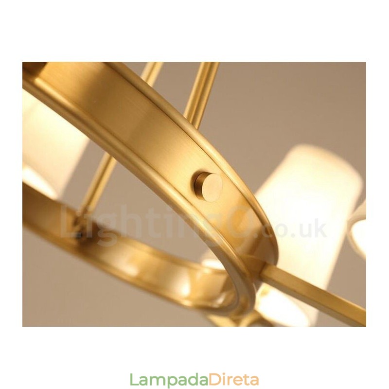 Lustre de metal integrado com 10 luzes Rustic Lodge