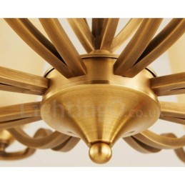 Lustre de metal integrado com 10 luzes Rustic Lodge