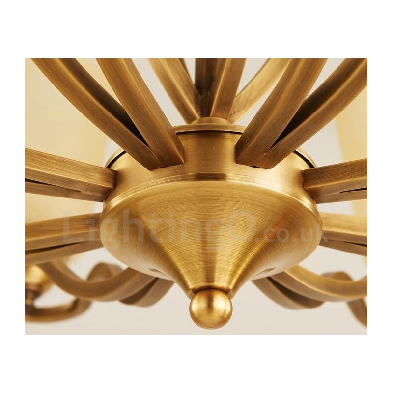 Lustre de metal integrado com 10 luzes Rustic Lodge